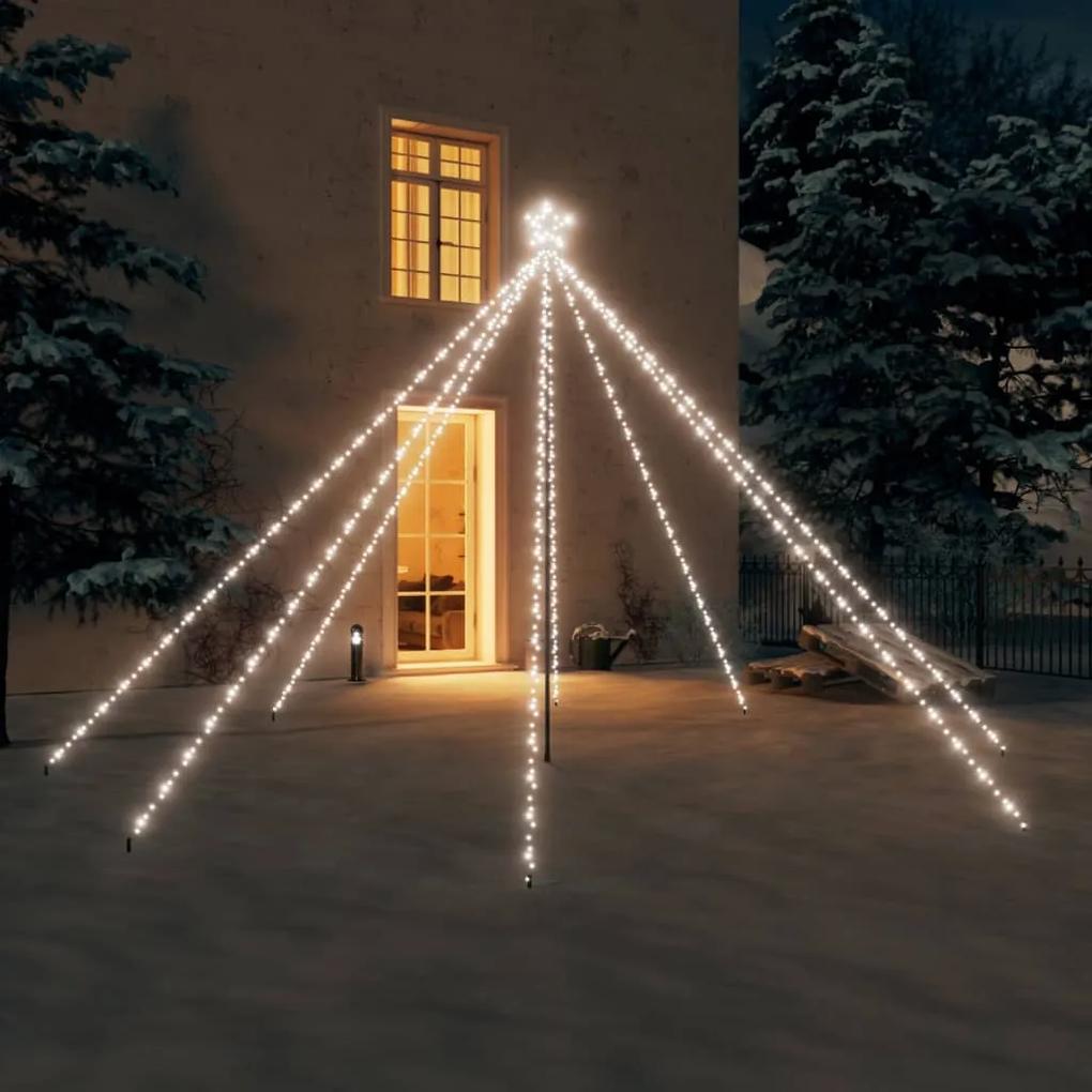 vidaXL Kerstboomverlichting 576 LED's binnen/buiten 3,6 m koudwit