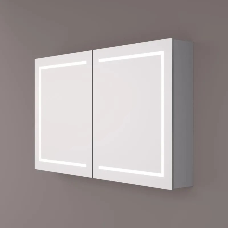 Hipp Design 61000 spiegelkast met LED en spiegelverwarming 120x70x14cm