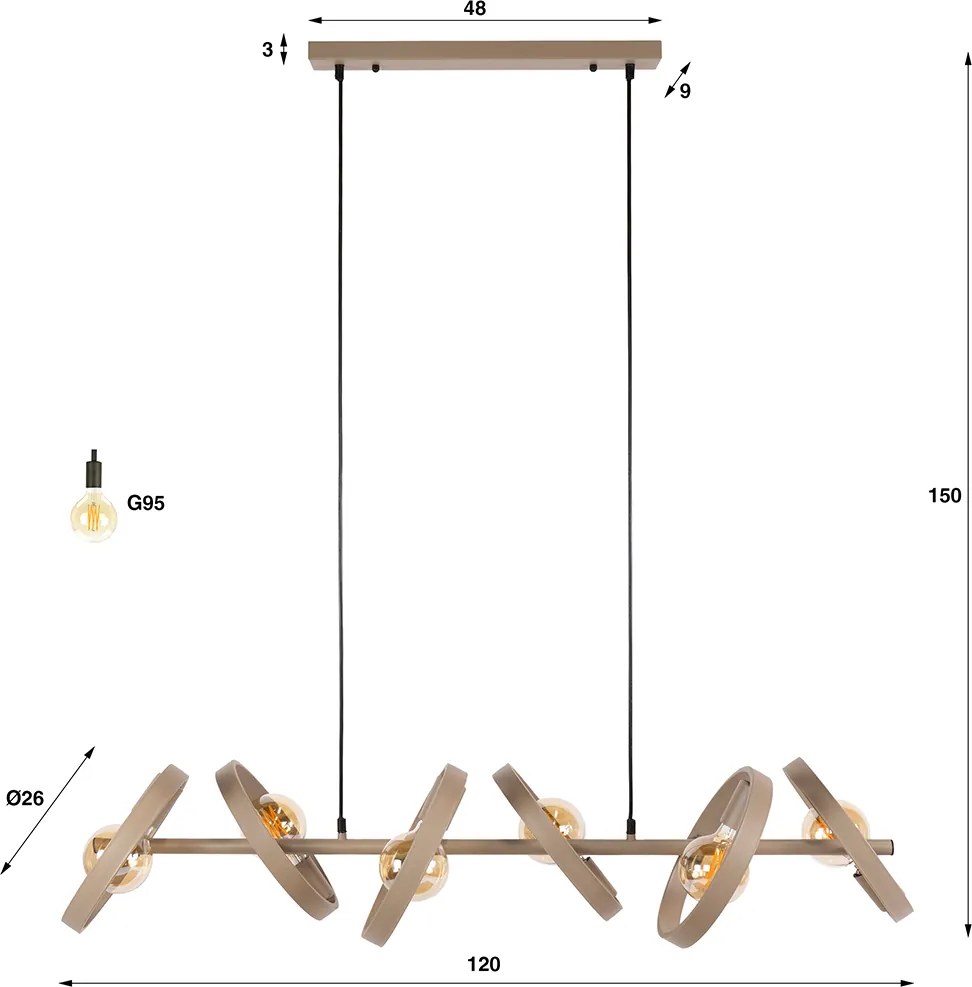 Hanglamp Met Metalen Ringen