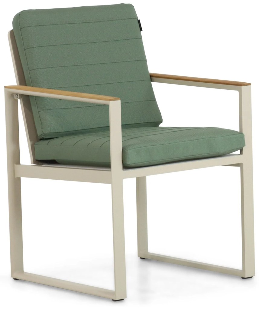 Tuinstoel Aluminium/Teak Taupe-naturel-bruin Lifestyle Garden Furniture Faro