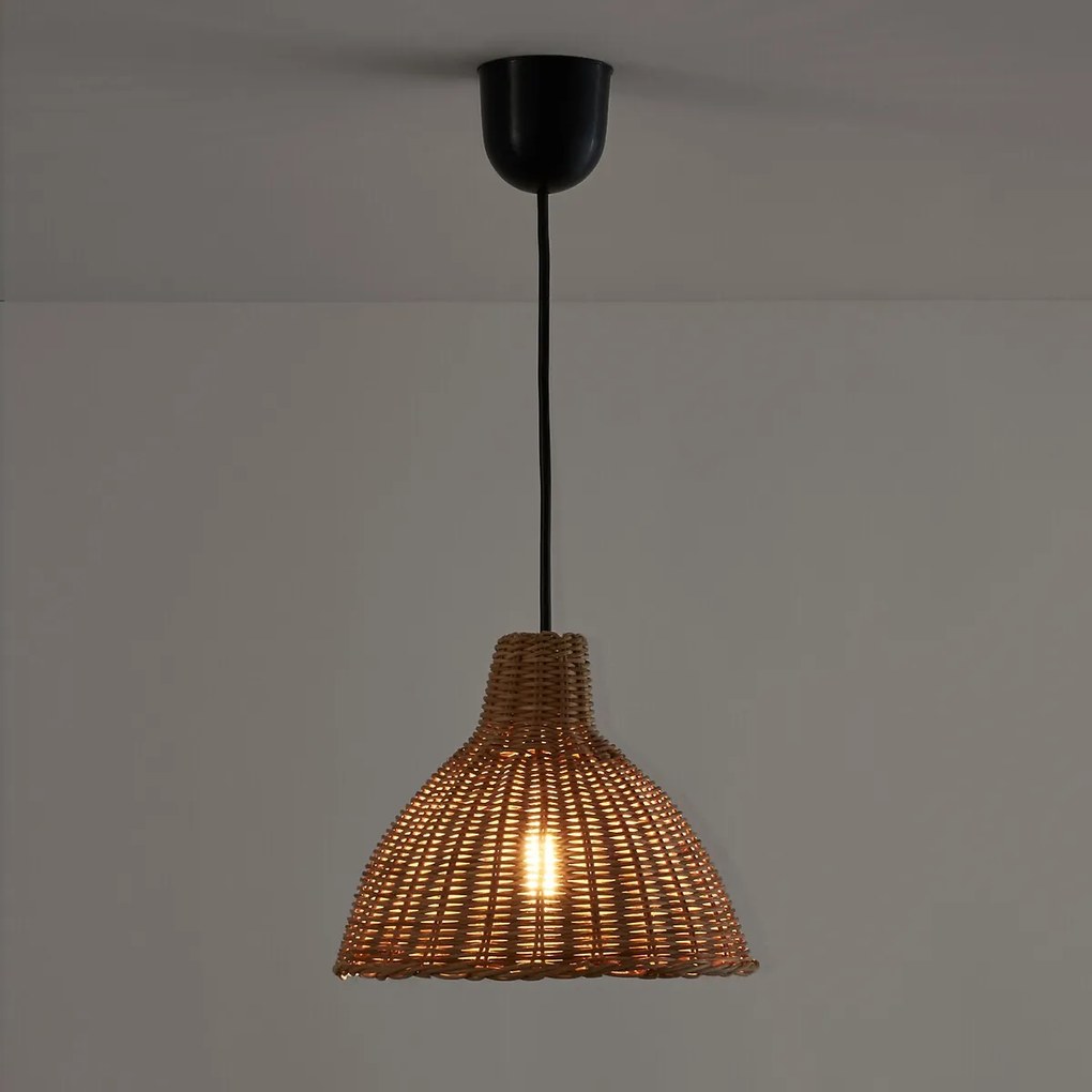 Hanglamp / handlamp in rotanØ22 cm, Alaya