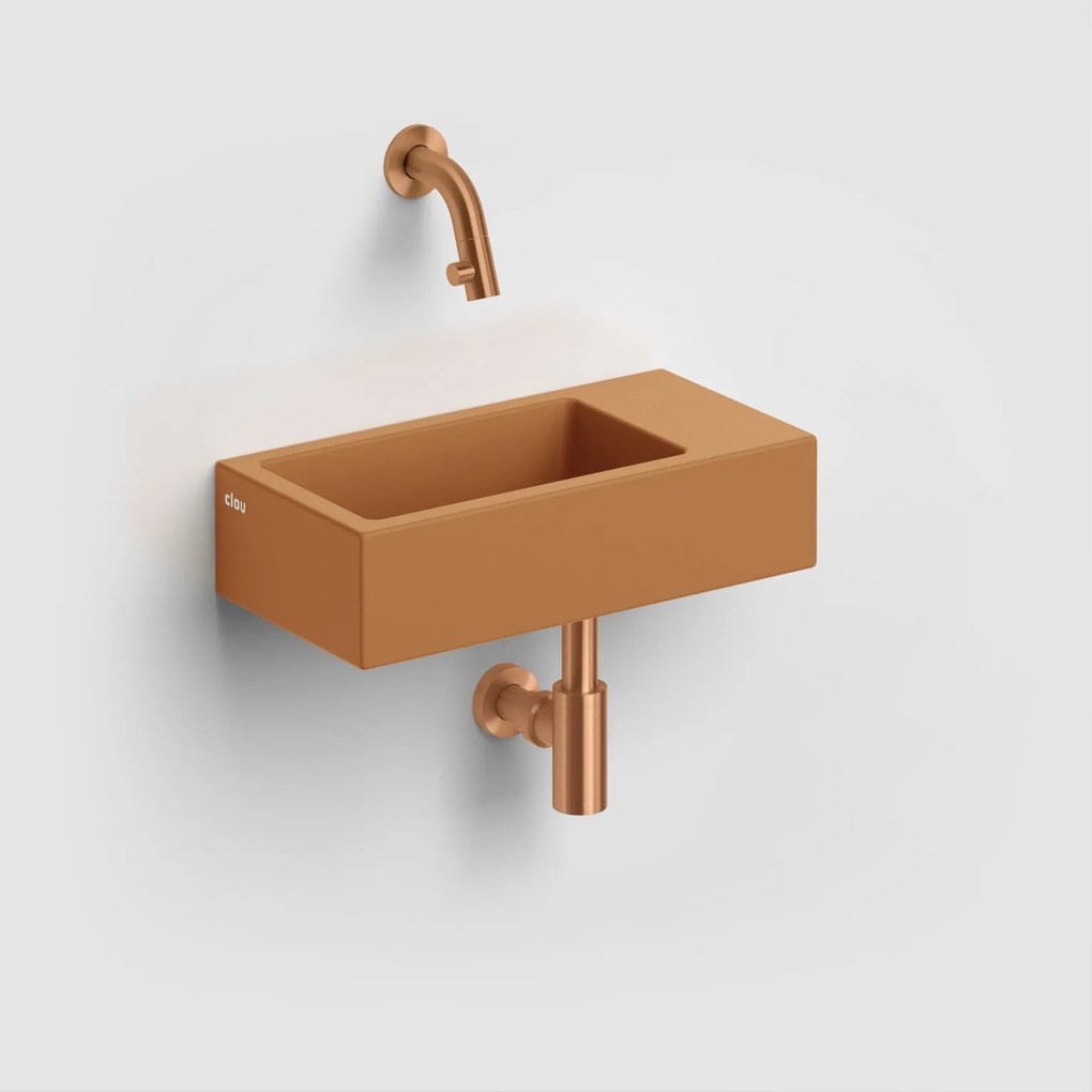 Clou Flush 3 keramische fontein 36cm zonder kraangat rechts zand mat
