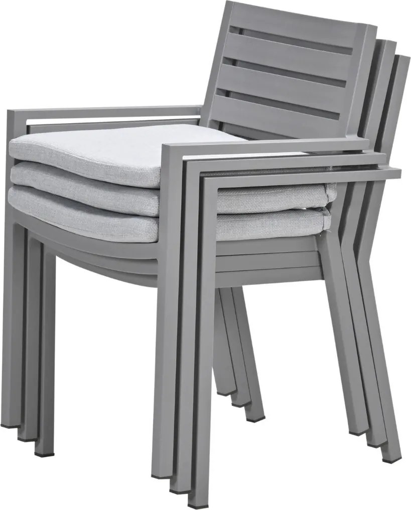 Garden Impressions Amarillo tuinstoel taupe - 4 stuks