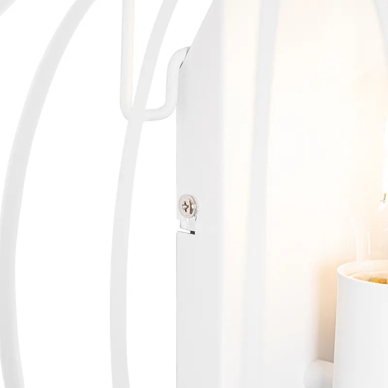 Design wandlamp wit 39 cm - Johanna Design E27 rond Binnenverlichting Lamp
