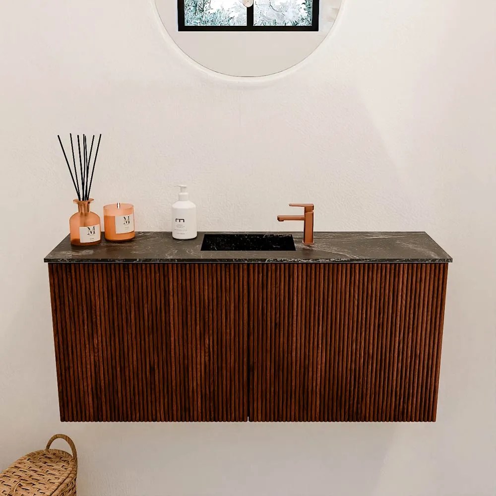 Mondiaz Joya DLux 90cm toiletmeubel ruby met wastafel faye midden 1 kraangat lava