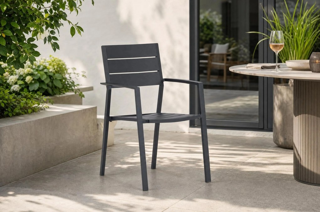 Tuinstoel Aluminium Grijs-antraciet Lifestyle Garden Furniture Stella