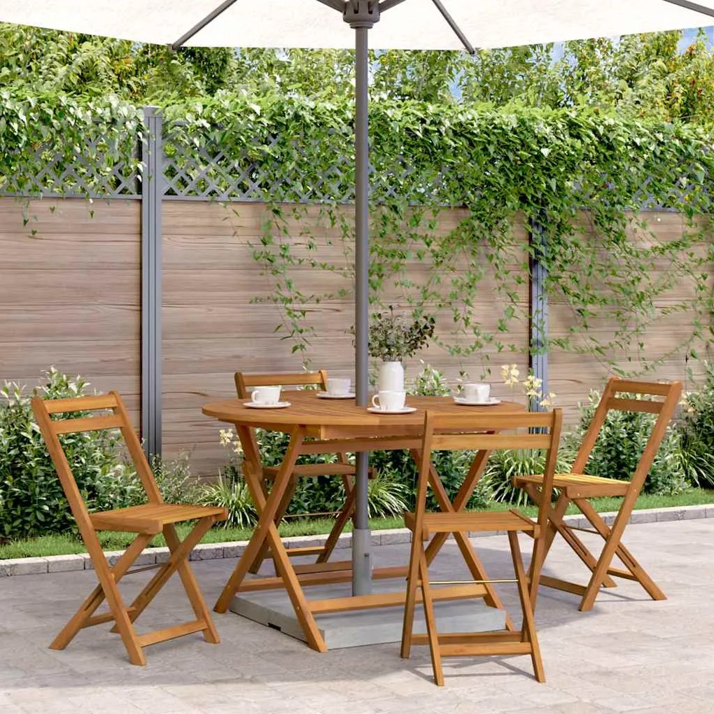 vidaXL Tuintafel inklapbaar 110 cm massief acaciahout