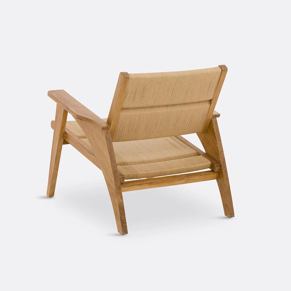 Fauteuil teak en vlechtwerk, Tekora