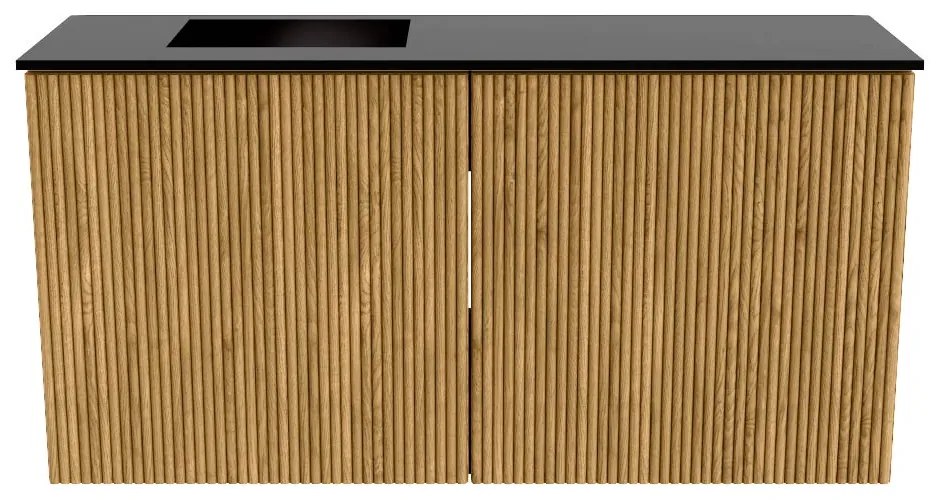 Mondiaz Joya 80cm toiletmeubel oak met wastafel faye links 1 kraangat urban