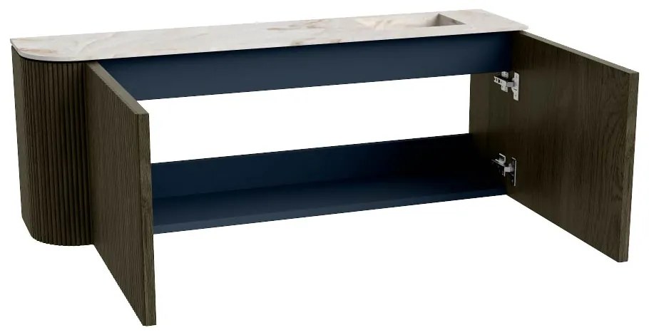 Mondiaz Joya DLux 110cm toiletmeubel ronding links shadow met wastafel faye rechts zonder kraangat frappe