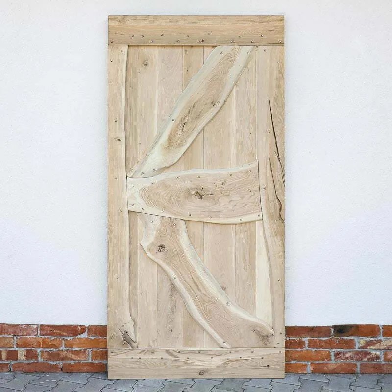 Schuifdeur -  Eiken Met Klinknagels