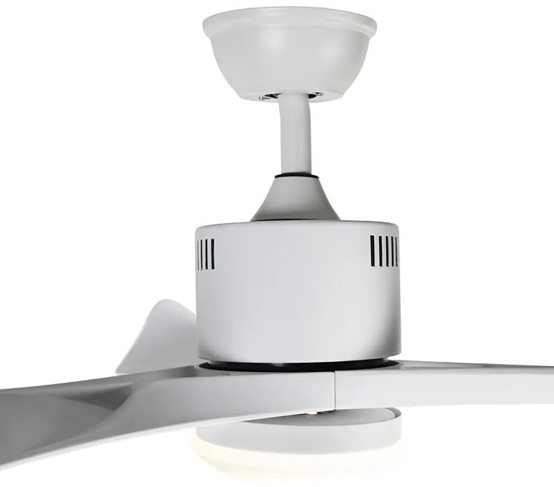 Plafondventilator met lamp wit incl. LED en afstandsbediening - Kolm Modern rond Binnenverlichting Lamp