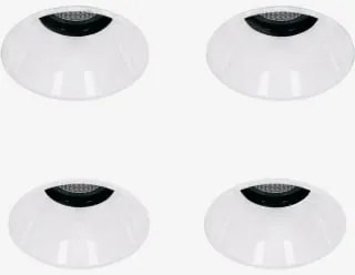 Pack Van 4 Inbouw Led Downlights Zonder Rand, Trimless, Rond Ø3,6 Cm In Aluminium Orelva Warm Wit 2700k & Wit & 3 W & 38º - Sklum
