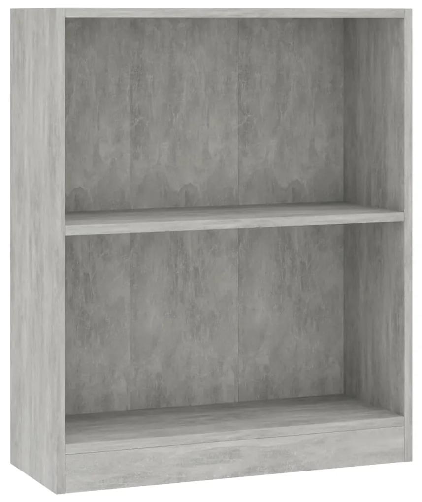 vidaXL Boekenkast 60x24x74,5 cm bewerkt hout betongrijs