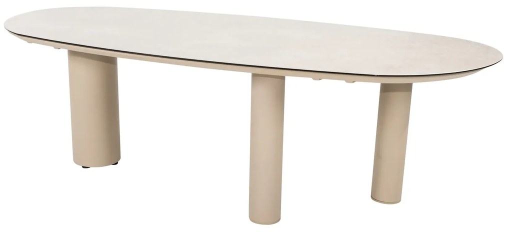 Taste by 4 Seasons Puglia tuinset latte met Denia tafel met geprint keramisch blad 240 cm SALE Tuinset   taupe weerbestendig