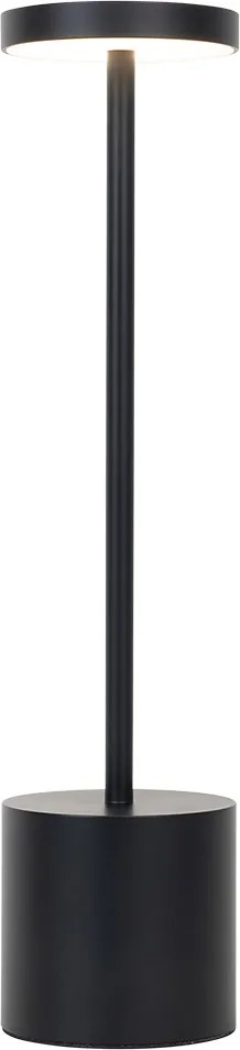 Buiten tafellamp zwart incl. LED met touch dimmer oplaadbaar - Dupont