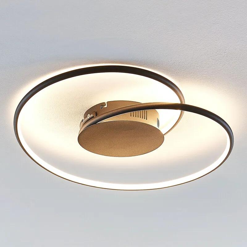 Joline LED plafondlamp, zwart, 45 cm - lampen-24