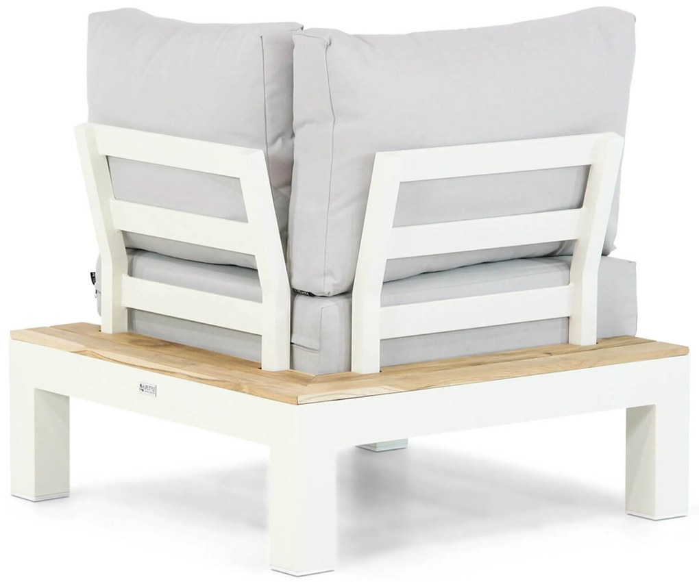 Loungeset 6 personen Aluminium/teak Wit Lifestyle Garden Furniture Ravalla/Seaside