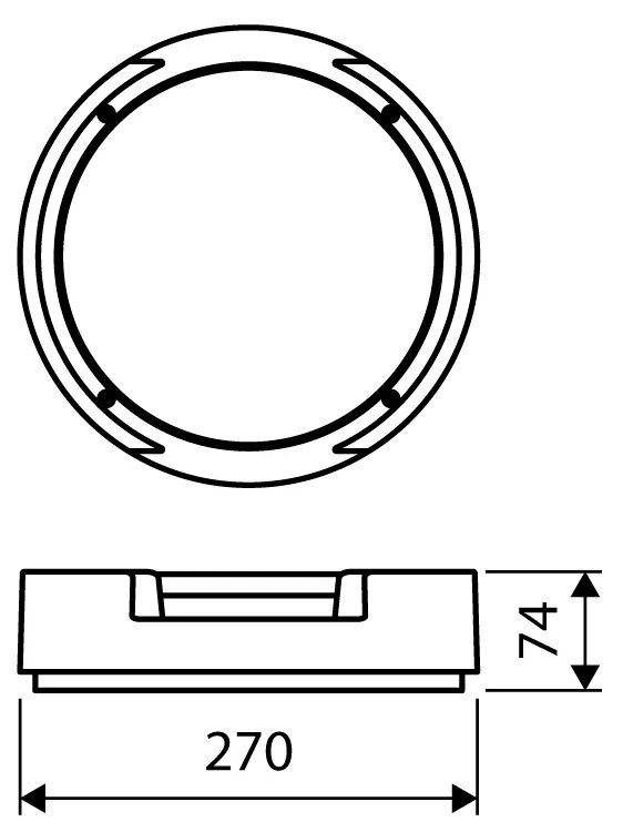 Prolumia 40009060 Prolumia LED Rockdisc III 40009060 Rockdisc III mini,Ø270mm, 9W, 800Lm, 3000K/4000K