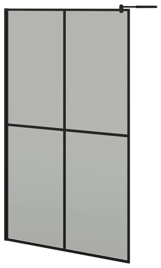 vidaXL Inloopdouchescherm 118x190 cm donker gehard glas