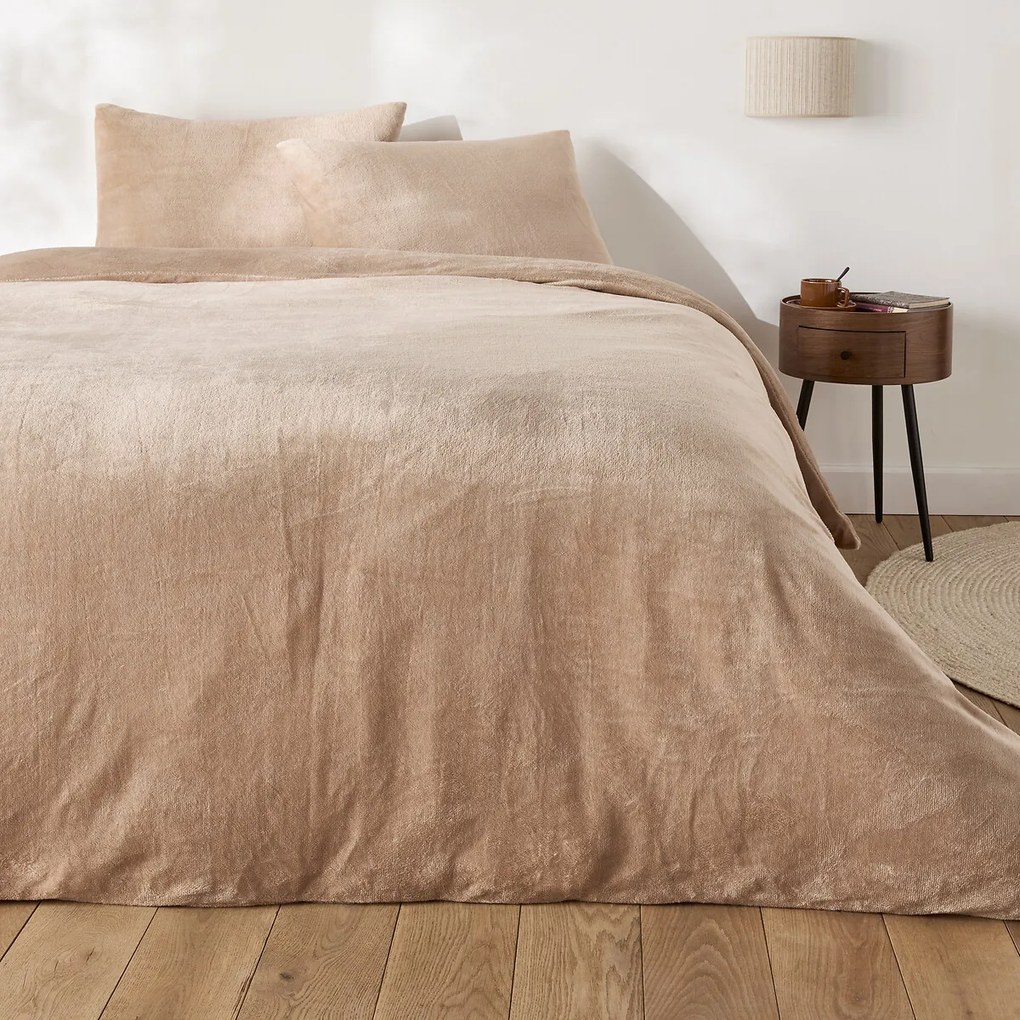 Bedset, rechthoekige kussensloop, voor/achter fleece