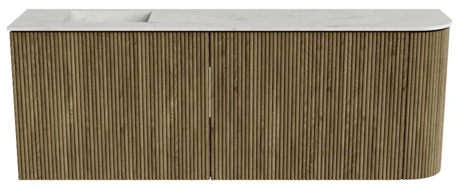 Mondiaz Joya DLux 110cm toiletmeubel ronding rechts dusk met wastafel faye links 1 kraangat opalo