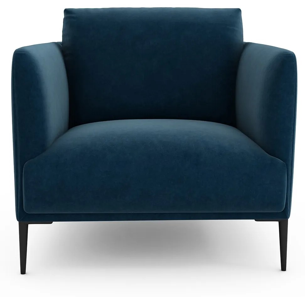 Fauteuil in fluweel, Oscar design E. Gallina