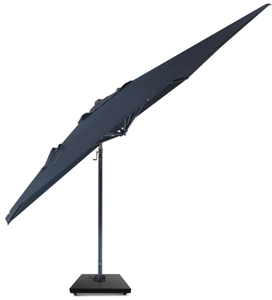 Zweefparasol 3x3.5m S2 Excellent (incl. voet + hoes) Grijs-antraciet Camello Luna