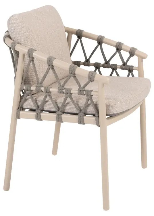 Taste by 4 Seasons Piacenza tuinset latte met Manolo tafel met geprint keramisch blad 180 cm SALE Tuinset beige weerbestendig