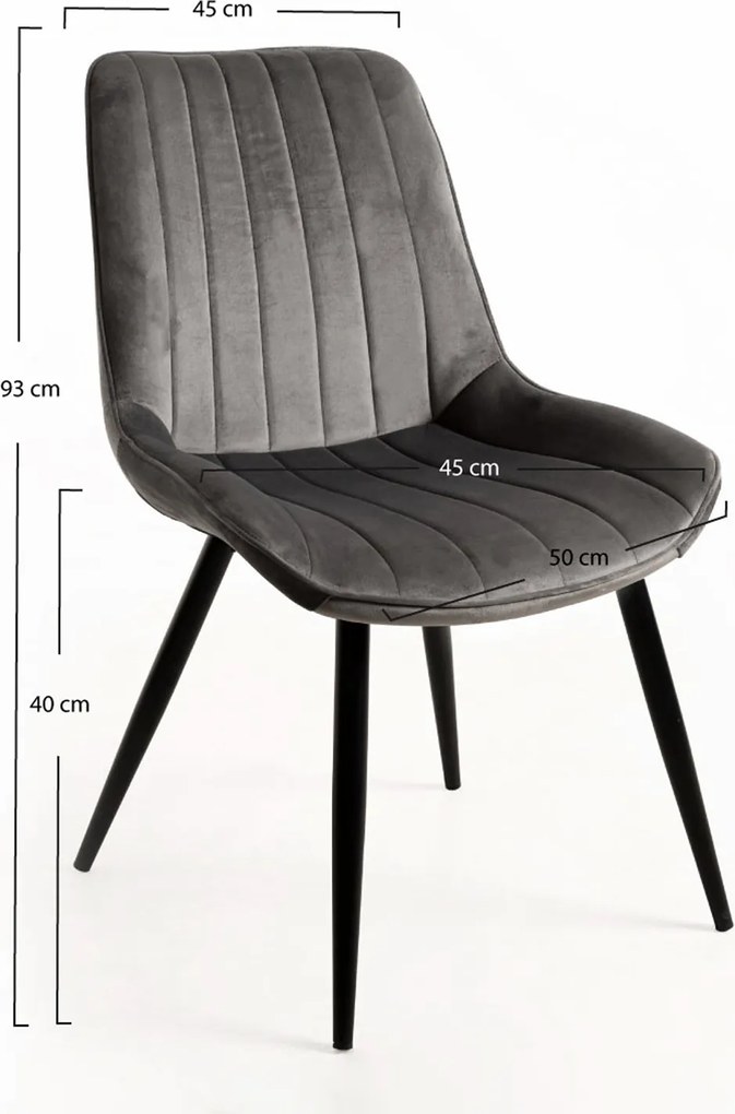 Set 6 Fluwelen Leunstoelen