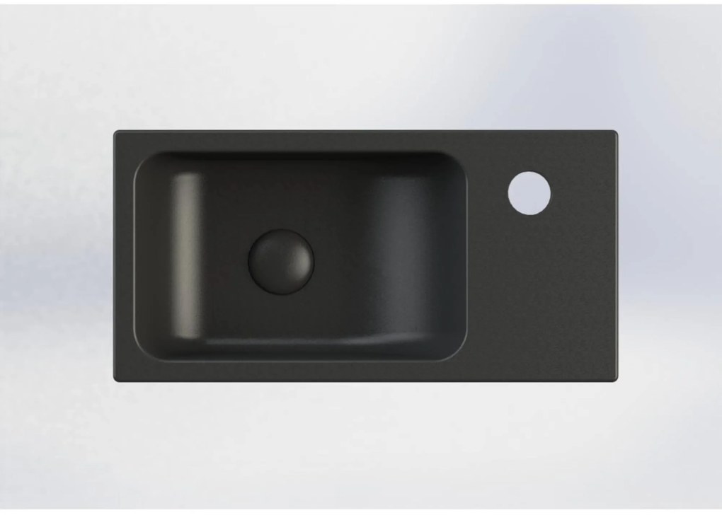 Beaux Nantes fontein rechthoek rechts 40x20x10 mat zwart