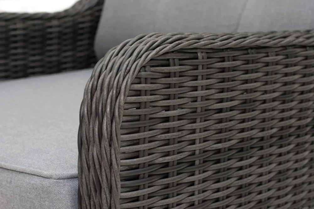Tweezits rotan tuinbank Toledo antraciet Garden Point