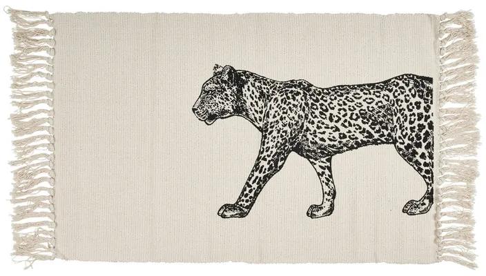 Vloerkleed luipaard - naturel/zwart - 60x90 cm