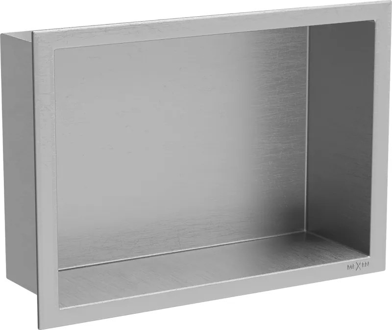 Mexen X-Wall-R inbouwplank met flens 30 x 20 cm, inox - 1910302010