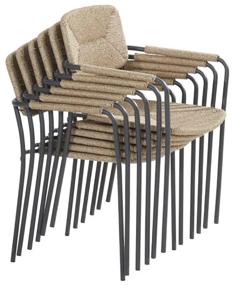 4 Seasons Outdoor stapelbare Bora tuinstoel naturel SALE  Tuinstoel    beige weerbestendig