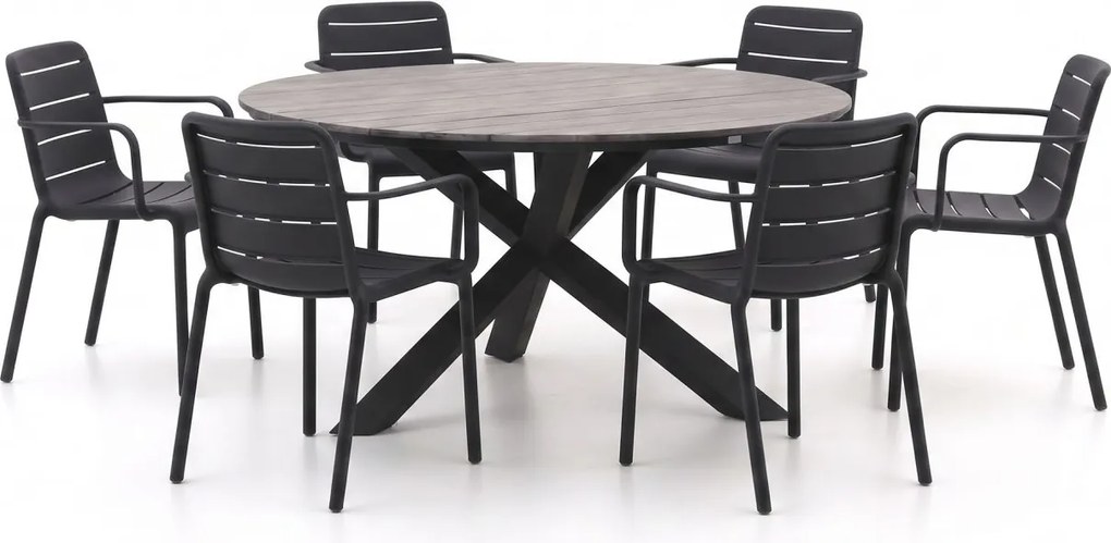 + 15% kassakorting | Diningset Forza  | 6 personen polywood | Tuinset stapelbaar | 7-delig | Kees Smit Tuinmeubelen