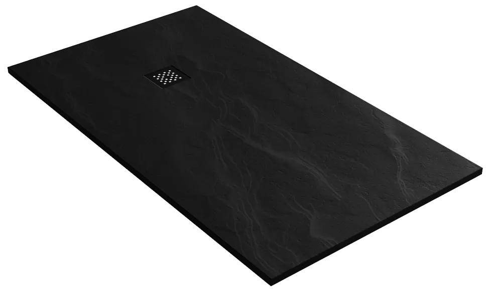 Sanituba Crag douchebak 90x160x3cm mat zwart