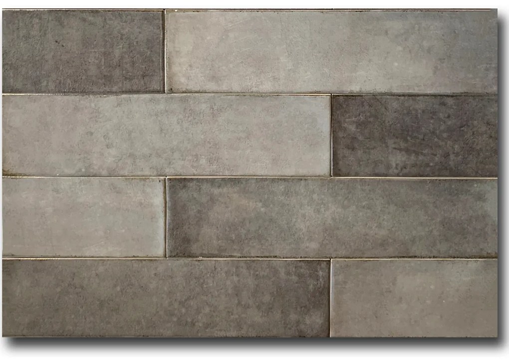 Wandtegel 7,5x30 Cm Cifre Omnia Anthracite Glans RBT156