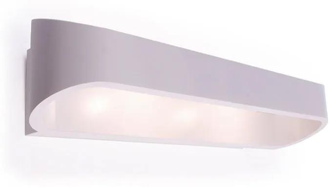 LED Wandlamp - Wandverlichting - 6W - Natuurlijk Wit 4000K - Mat Wit Aluminium - Ovaal