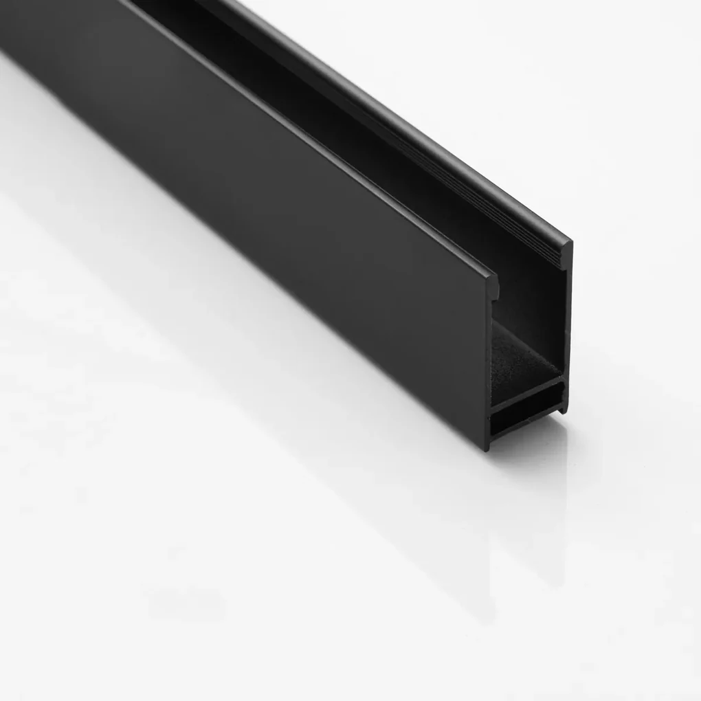 Saniclear Rivo inloop douchecabine 180x80cm met 30cm zijwand en 60cm vrije inloop mat zwart