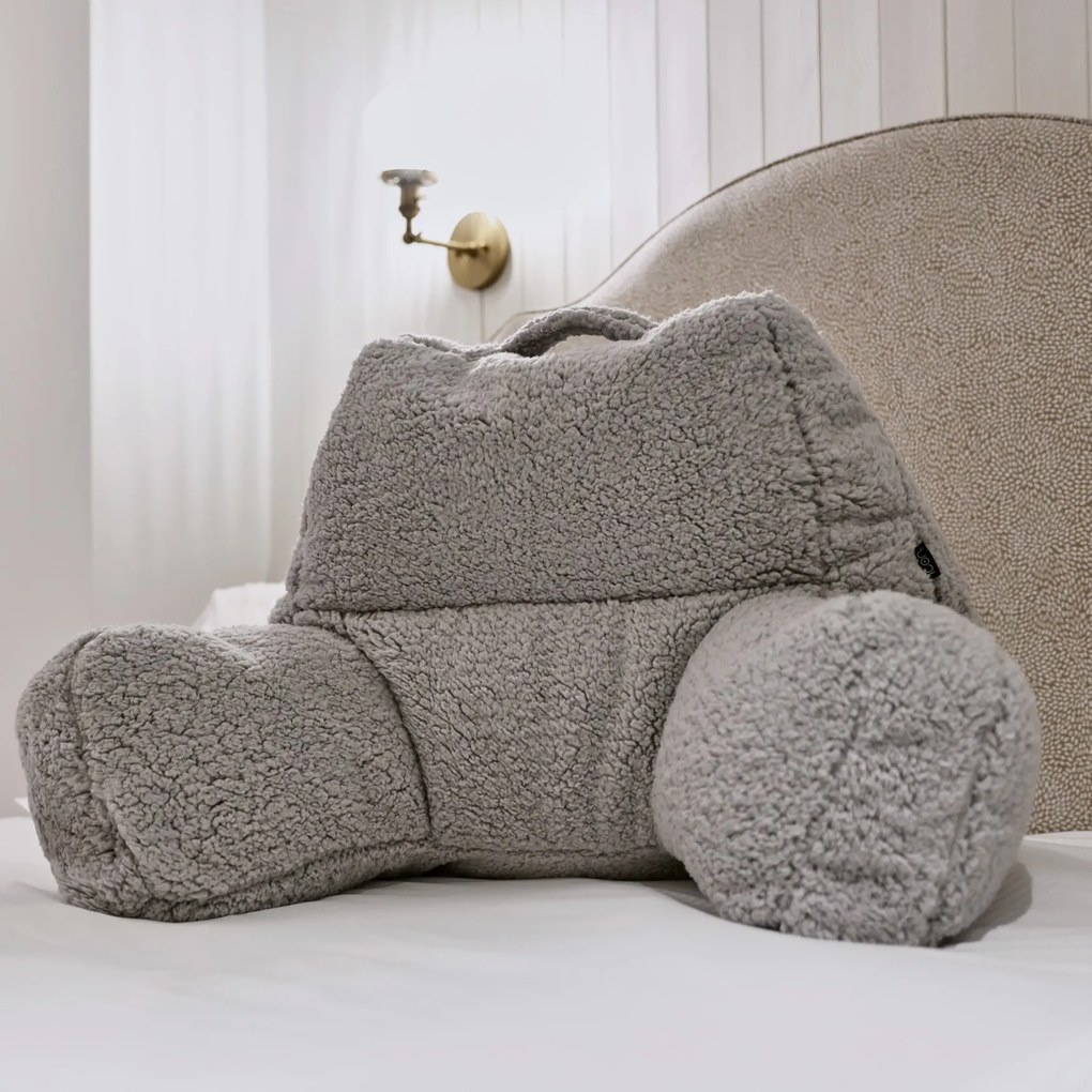 Teddy Fleece Chill Kussen - Grijs