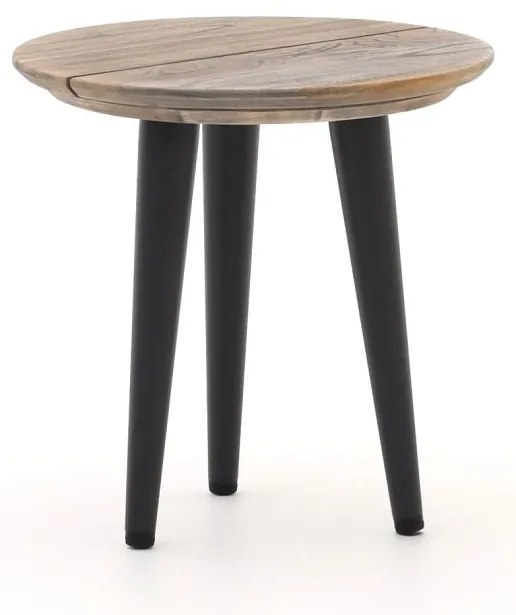 Bijzettafel tuin ROUGH | Rond  | Tuintafel Teakhout | Ø40cm | Kees Smit Tuinmeubelen