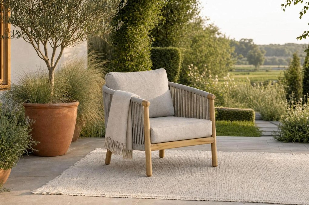 Tuinstoel Aluminium/rope Grijs-antraciet Lifestyle Garden Furniture Bloom