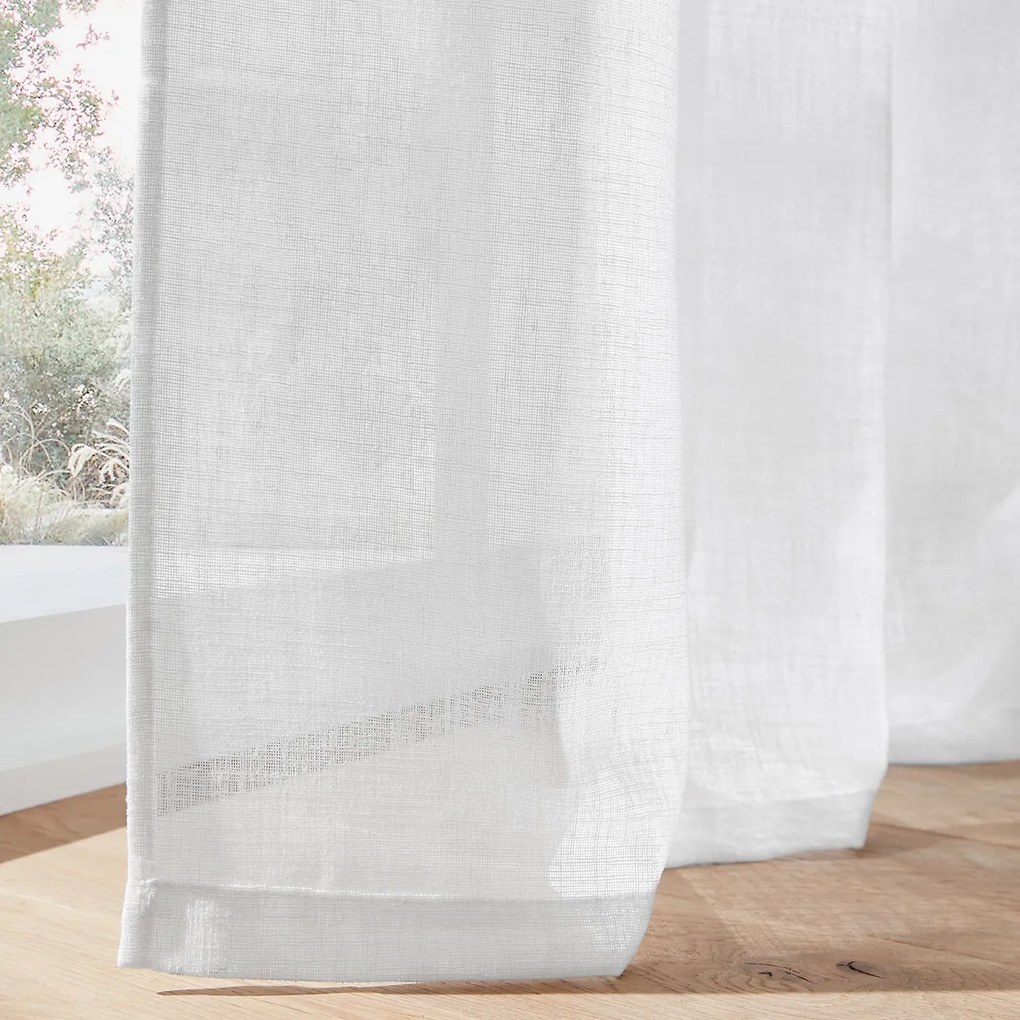 Glasgordijn, grote breedte, met oogjes, Nyong