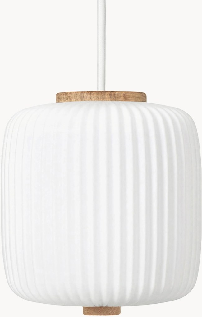 Kleine hanglamp EK61 van opaalglas, mondgeblazen