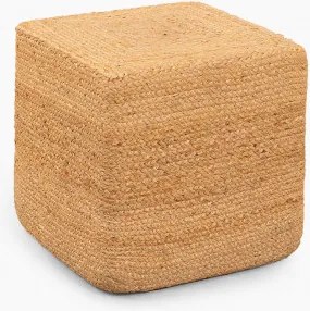 Vierkante Poef 40x40 Cm In Jute Orsen Yute - Sklum