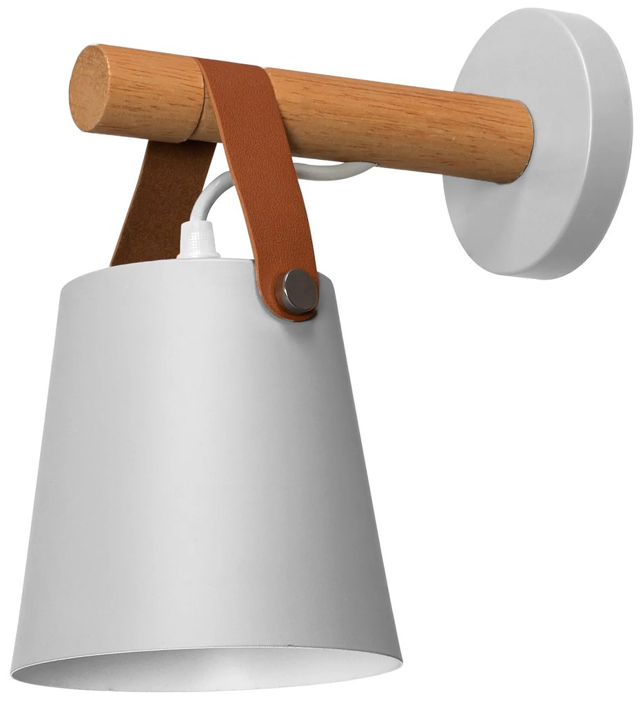 Metalen wandlamp met witte strook APP467-1W Wit