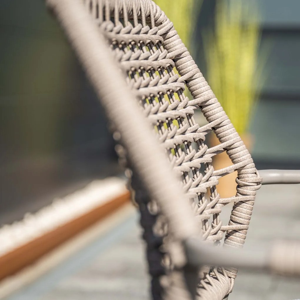 Garden Impressions Natas tuinstoel stapelbaar taupe - natural sand - 4 stuks