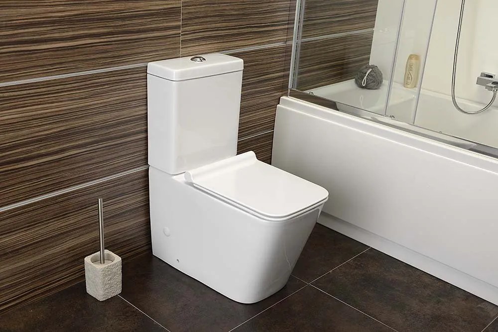 Sapho Porto randloos staand toilet met softclose zitting wit