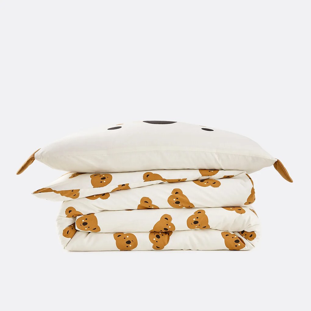 Kinderbeddenset 50% gerecycled katoen, rechthoekige kussensloop, KOALA